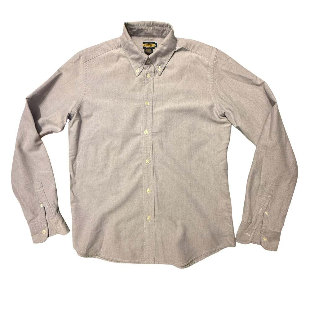 VTG Ralph Lauren Rugby Women’s 6 Grey Oxford Cloth Button Down Shirt RRL Rare